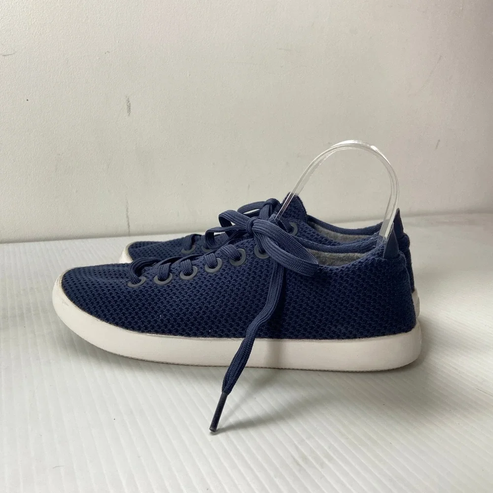 Allbirds Tree Piper Lace Up Sneakers Moonrise Navy Blue Womens 8